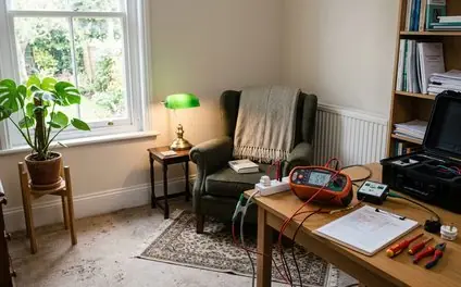 Electrical tester connected to distribution board
